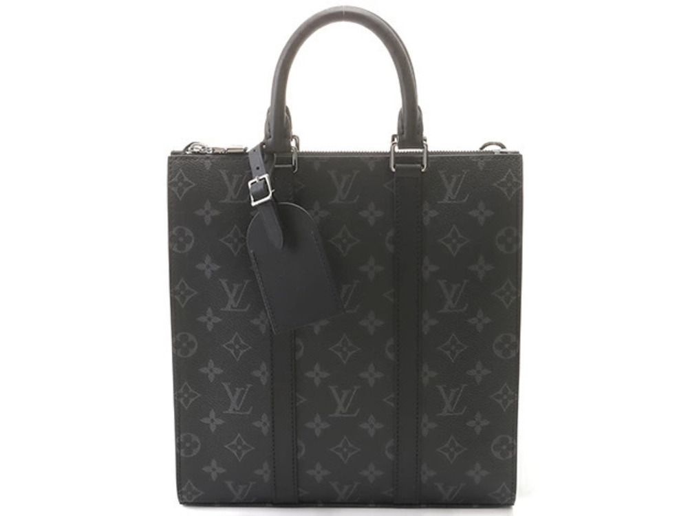 LOUIS VUITTON Sac Plat Cross Monogram Eclipse Black Bag